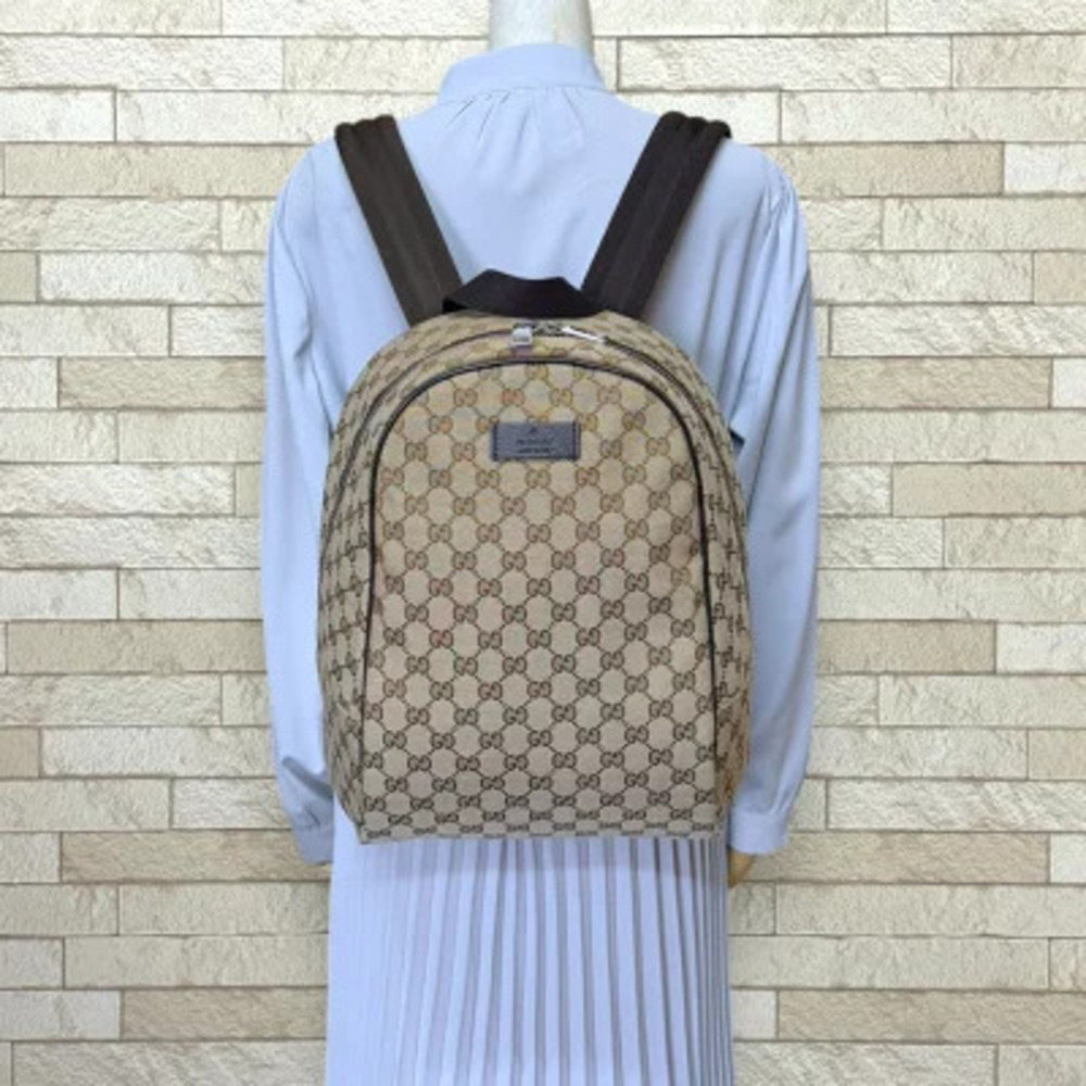 Gucci GG Backpack Canvas Daypack Black